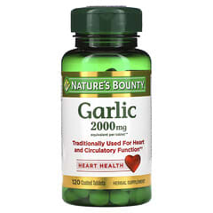 Nature's Bounty, Garlic, Knoblauch, 2.000 mg, 120 überzogene Tabletten