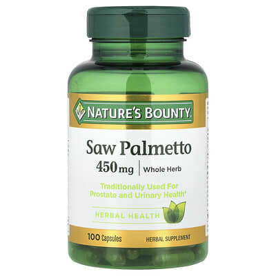 Nature's Bounty, Saw Palmetto, 450 mg, 100 Capsules
