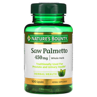 Nature's Bounty, Sabal serrulata, 450 mg, 100 capsule