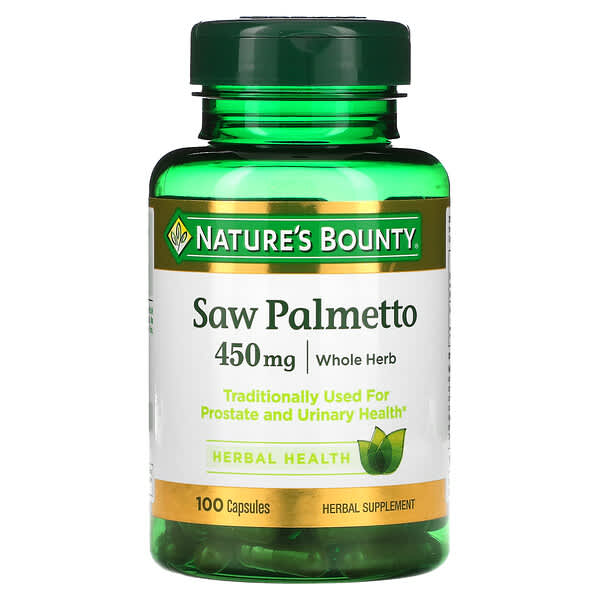 Nature's Bounty, ノコギリヤシ、450mg、100粒