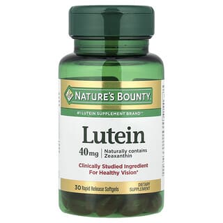 Nature's Bounty, Luteina, 40 mg, 30 cápsulas de gel de liberación rápida