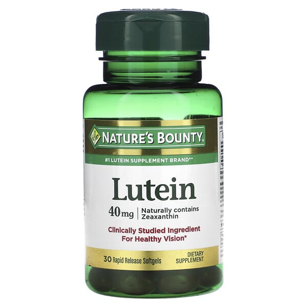 Nature's Bounty, Lutéine, 40 mg, 30 gélules à libération rapide