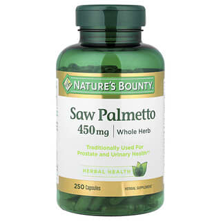 Nature's Bounty, Palma Enana, 450 mg, 250 Cápsulas
