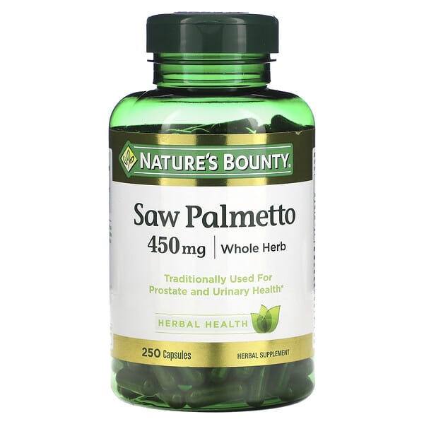 Nature's Bounty, Palma Enana, 450 mg, 250 Cápsulas