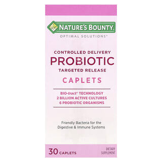 Nature's Bounty, Optimal Solutions®, Probiotique, Libération contrôlée, 30 comprimés-capsules