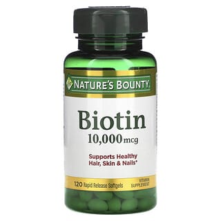 Nature's Bounty, Biotin, 10,000 mcg, 120 Rapid Release Softgels