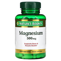 Nature's Bounty, Magnesium, 500 mg, 200 Coated Tablets