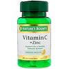 Витамин C плюс цинк, натуральный цитрусовый вкус, 60 быстрорастворимых таблеток