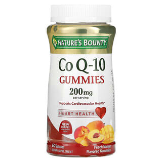 Nature's Bounty, Co Q-10 Gummies, Peach Mango, 100 mg, 60 Gummies