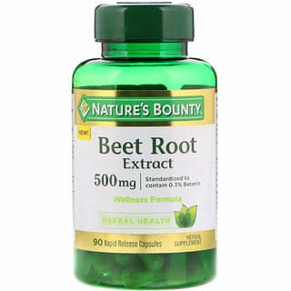 Nature's Bounty, Beet Root Extract, 500 mg, 90 Rapid Release Capsules