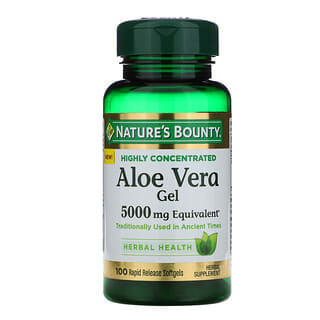 Nature's Bounty, Aloe-Vera-Gel, 5.000 mg-Äquivalent, 100 Weichkapseln mit schneller Freisetzung