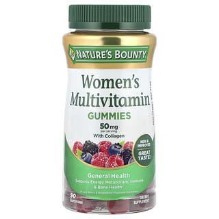 Nature's Bounty, Women's Multivitamin Gummies, Mixed Berry & Raspberry, 50 mg, 90 Gummies (25 mg per Gummy)