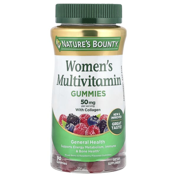 Women's Multivitamin Gummies, Mixed Berry & Raspberry, 90 Gummies