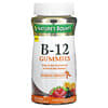Gomitas de vitamina B-12, frambuesa, sabor a bayas surtidas y naranja, 90 gomitas