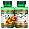 CoQ10, Paquete doble, 200 mg, 2 frascos, 80 cápsulas blandas de liberación rápida cada uno