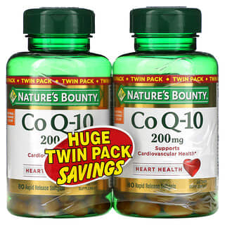 Nature's Bounty, 輔酶 Q-10，雙瓶包裝，200 毫克，2 瓶，每瓶 80 粒速釋軟凝膠
