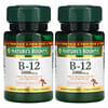 Витамин B12, Twin Pack, натуральный вишневый вкус, 5000 мкг, 40 быстрорастворимых таблеток