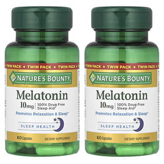 Nature's Bounty, Mélatonine, Pack Duo, 10 mg, 60 Capsules Chacun