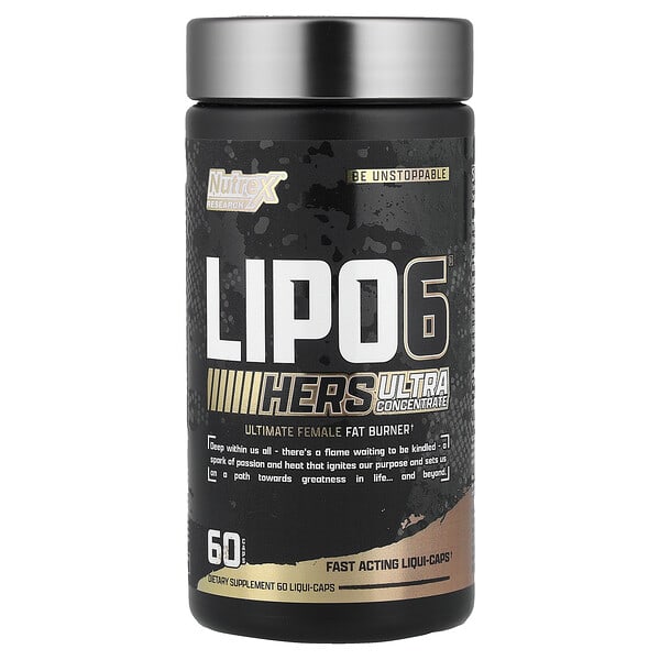 Nutrex Research, LIPO 6® Hers, Ultra Concentrate, 60 Liqui-Caps — product photo 1