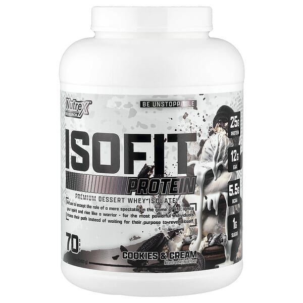 Nutrex Research IsoFit® Protein, Cookies & Cream, 5 lbs (2,450 g)