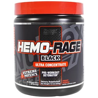 Nutrex Research, Hemo-Rage Black, Ultra Concentrate, Fruit Punch, 7.8 oz (222 g)