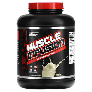 Nutrex Research, Mezcla de proteínas avanzada Muscle Infusion, Vainilla`` 2265 g (5 lb)