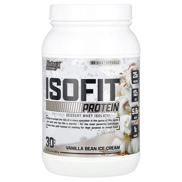 Nutrex Research, IsoFit® 프로틴, 바닐라빈 아이스크림, 969g(2.14lb)
