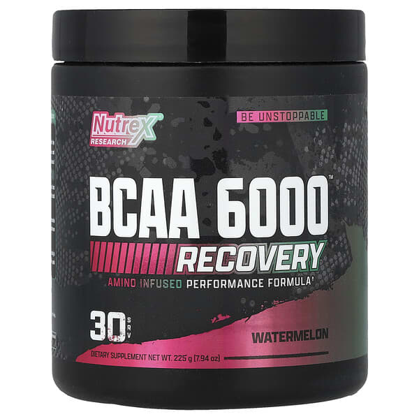 Nutrex Research, BCAA 6000, Recovery, Watermelon, 7.94 oz (225 g) — product photo 1