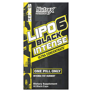 Nutrex Research, LIPO-6 Black Intense, ультраконцентрат, 60 черных капсул