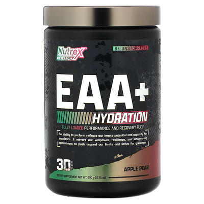 Nutrex Research, Essential Amino Acids + Hydration Powder, Apple Pear, 13.76 oz (390 g)