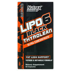 Nutrex Research, LIPO-6 Black Thyrolean, Fat Loss Support, 60 Capsules