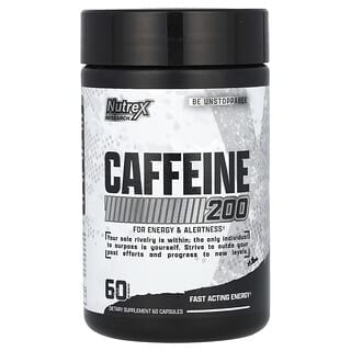 Nutrex Research, Caffeine 200, Koffein 200, 60 Kapseln