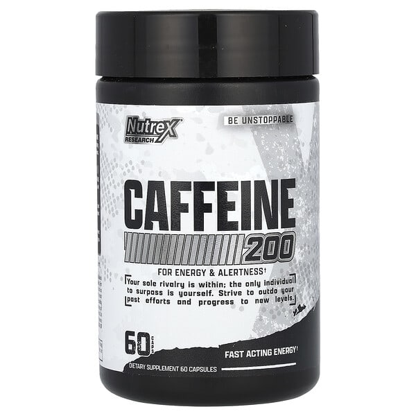 Nutrex Research Caffeine 200, 200 mg, 60 Capsules