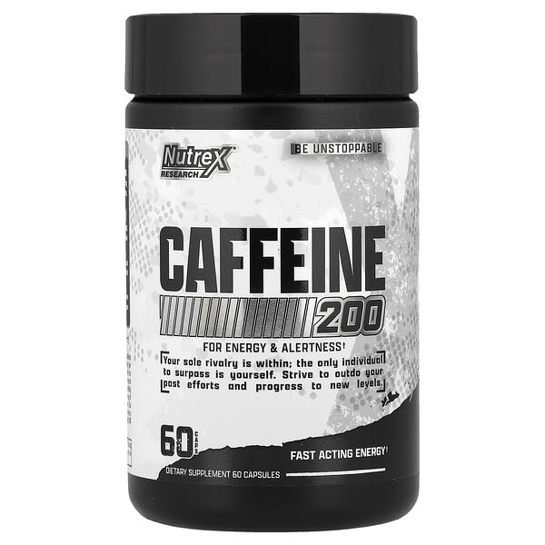 Nutrex Research, Caffeine 200, 60 Capsules (200 mg per Capsule)