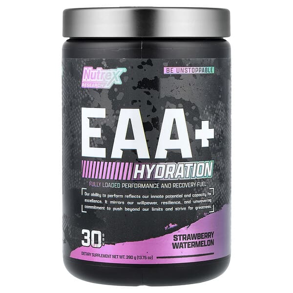 Nutrex Research, EAA+ Hydration, Strawberry Watermelon, 13.76 oz (390 g) — product photo 1
