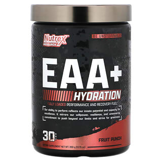 Nutrex Research, EAA+ Hydration, poncz owocowy, 390 g