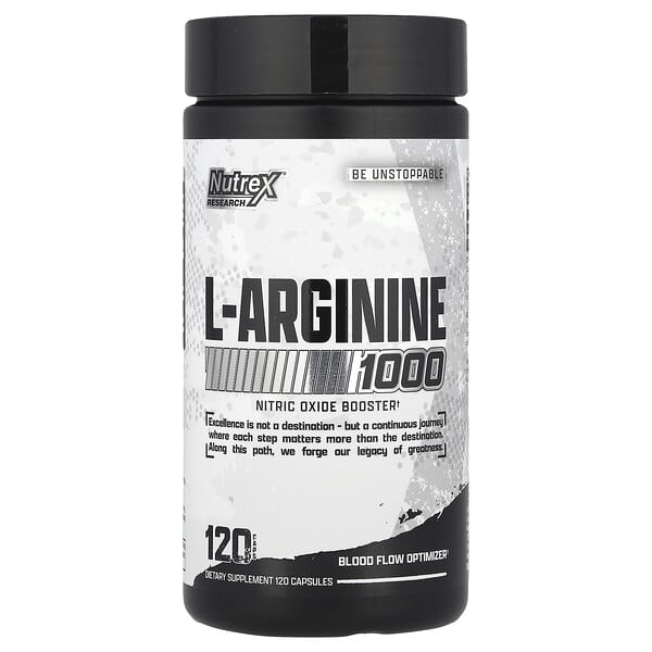 L-Arginine 1000, 120 Capsules (500 mg per Capsule)