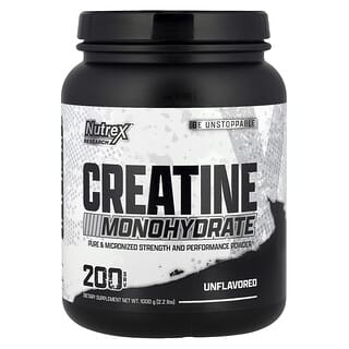 Nutrex Research, Моногидрат креатина, без добавок, 1000 г (2,2 фунта)