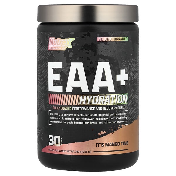 Nutrex Research, EAA+ Hydration, It's Mango Time, 13.76 oz (390 g)