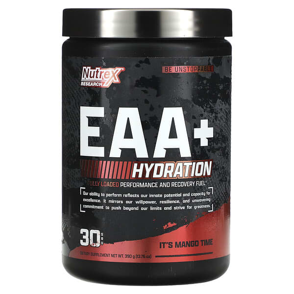 Nutrex Research, EAA+ Hydration, It's Mango Time, 13.76 oz (390 g)