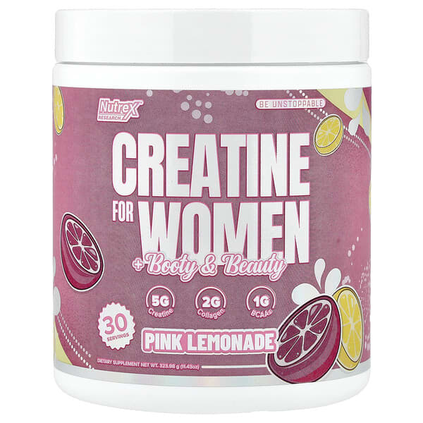 Creatine for Women + Booty & Beauty, Pink Lemonade, 11.43 oz (323.98 g)