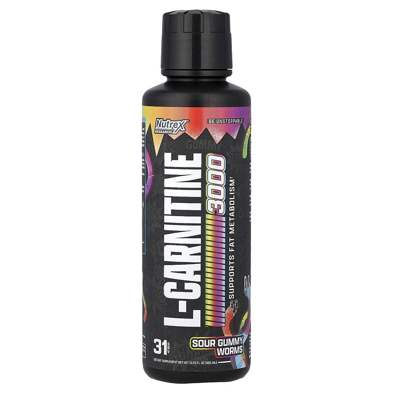 L-Carnitine 3000, Sour Gummy Worms, 15.72 fl oz (465 ml) L-Carnitine 3000, Sour Gummy Worms, 15.72 fl oz (465 ml)