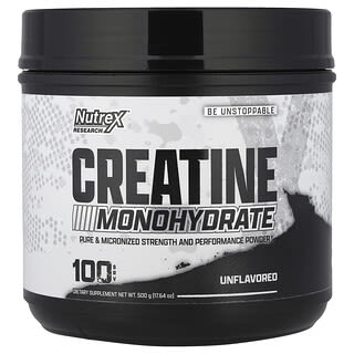 Nutrex Research, Monohidrato de creatina, Sin sabor, 500 g (17,64 oz)