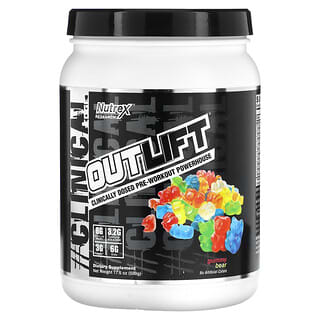Nutrex Research, OUTLIFT（アウトリフト）、Clinically Dosed Pre-Workout Powerhouse、グミベア、500g（17.6オンス）