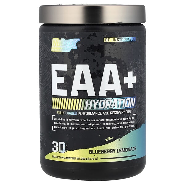 Nutrex Research, EAA+ Hydration, Blueberry Lemonade, 13.76 oz (390 g) — product photo 1