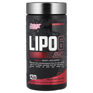 Nutrex Research, LIPO 6 Black, добавка для снижения веса, 120 капсул
