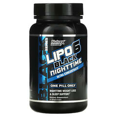 Nutrex Research, LIPO-6 Black Nighttime, Ultrakonzentrat, 30 schwarze Kapseln