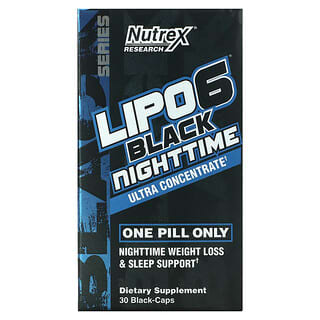 Nutrex Research, LIPO-6 Black Nighttim，超浓缩物，30 粒黑色胶囊