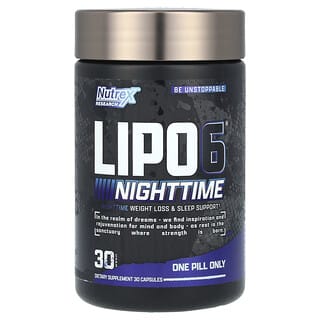 Nutrex Research, LIPO 6, Suplemento para la noche, 30 cápsulas