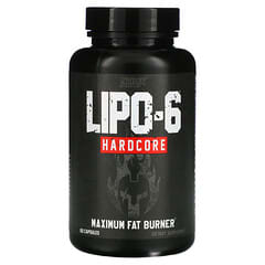 Nutrex Research, LIPO-6 Hardcore, добавка для сжигания жира, 60 капсул